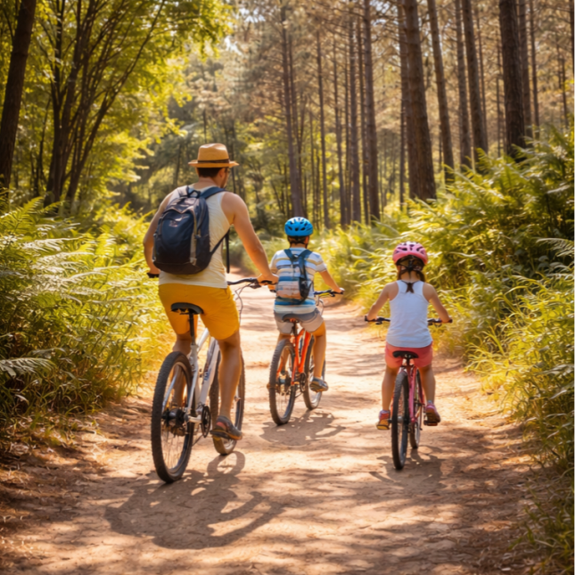 Sortie v&eacute;lo en groupe &agrave; Biscarrosse avec Biscabike