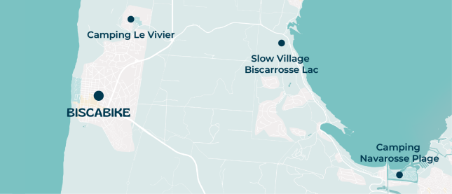 4 lieux pour louer votre v&eacute;lo &agrave; Biscarrosse avec Biscabike